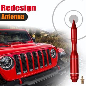 img 3 attached to UOFFROAD Aluminum Antenna Compatible For 2007-2021 Jeep Wrangler JK/JL/Gladiator