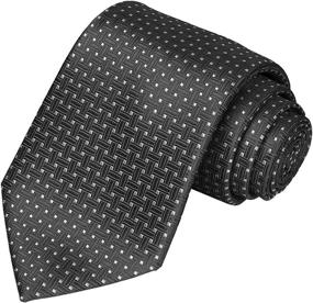 img 2 attached to 💼 KissTies Classic Black Striped Necktie: Sleek and Timeless Design