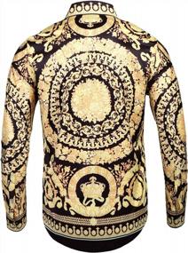 img 2 attached to Pacinoble Mens Long Sleeve Fashion Luxury Design Print Dress Shirt
