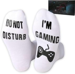 img 4 attached to Novelty Funny Gaming Socks Gifts For Men, Women, Teenagers, Grandpa, Husband - Birthday Gift