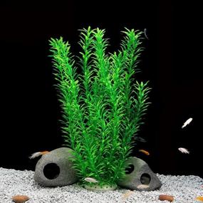 img 1 attached to Lantian Cluster Aquarium Plastic Plants Fish & Aquatic Pets via Aquarium Decor