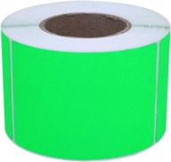 hybsk 2x3 inch color-code labels fluorescent green sticker rectangle 300 labels per roll (fluorescent green) logo