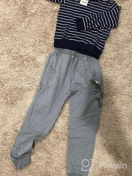 img 1 attached to HILEELANG Toddler Boy Sweatpants Kids Sport Jogger Cotton Active Casual Playwear Sweats Pants 2-Pack review by Cornelius Reeves