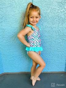 img 1 attached to Mermaid Swimsuit Toddler Swimwear Beachwear Apparel & Accessories Baby Boys best on Clothing
