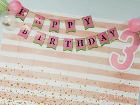 img 5 attached to Watermelon Theme First Birthday Party Supplies - Happy Birthday Banner, Foil And Latex Confetti Balloons, Pink And Green Decorations For Summer Fruit Themed Celebration