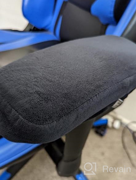 img 1 attached to Baibu Ergonomic Memory Foam Office Chair Arm Pads, Comfy Black Gaming Armrest Pads For Elbows And Forearms Pressure Relief (Set Of 2) review by Tiffany Steele