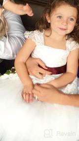 img 6 attached to Elegantly Adorned Tulle Flower Girls' Clothing with Appliques Sleeves