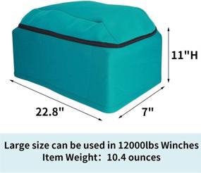 img 3 attached to 🌿 Green Winch Cover - Waterproof & Dustproof, Zipper & Drawstring Closure - TFC1537 (Fits 8000~10000lbs) - Enhanced Water and UV Resistance