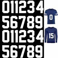 🔢 22 iron-on numbers for team uniform | t-shirt heat transfer numbers 0-9 | soft jersey numbers for football, basketball, baseball | white, 8 inch logo