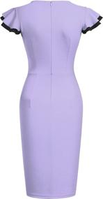 img 1 attached to 👗 Miusol Womens Vintage Deep V Pencil Dresses: Timeless Elegance in Women's Clothing