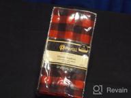 img 1 attached to PERLLI 100% Cotton Fabric Table Linen Napkins, Buffalo Plaid Red Black Christmas Napkins 12 Pack 18X18 Inches Washable Reusable For Holiday Christmas Party Table Setting Decor review by Rosemary Wright