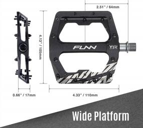 img 2 attached to Funn Funndamental Flat Pedals - Wide Platform Bicycle Pedals For BMX/MTB Mountain Bike, Adjustable Grip For Outstanding Stability, 9/16-Inch CrMo Axle