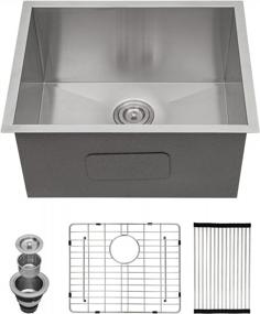 img 4 attached to 12“ Deep Laundry Sink - Kichae 24X18X12 Utility Sink Stainless Steel 18 Gauge Single Bowl Kitchen RV Sink
