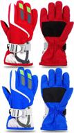 2 pairs toddler ski snow gloves: waterproof, warm & adjustable for boys & girls 2-4y - camlinbo logo