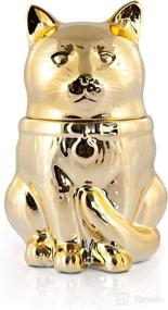 img 4 attached to 🐱 Captain Marvel's Goose The Cat Gold Ceramic Cookie Jar - Stylish Electroplated Container for Fresh Treats - Unique Kitchen Accessory with Avenger's Flair - A Must-Have Memorabilia