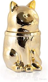 img 3 attached to 🐱 Captain Marvel's Goose The Cat Gold Ceramic Cookie Jar - Stylish Electroplated Container for Fresh Treats - Unique Kitchen Accessory with Avenger's Flair - A Must-Have Memorabilia