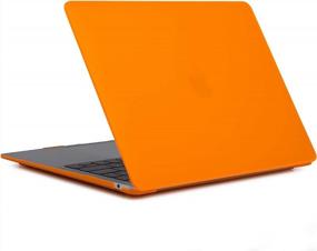 img 1 attached to Se7enline MacBook Air 13 Inch Case 2021/2020/2019/2018 - Orange Hard Cover