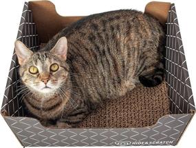 img 4 attached to 🐱 Hiding & Scratching Bliss: Premium Refillable Cardboard Cat Scratcher Box for Endless Fun