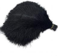 sowder 50pcs natural 8-10inch(20-25cm) ostrich feathers home wedding decoration(black) logo