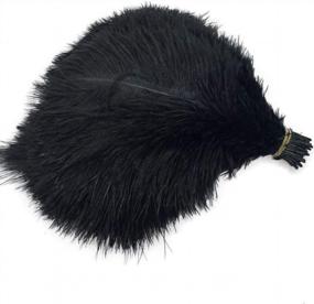 img 2 attached to Sowder 50Pcs Natural 8-10Inch(20-25Cm) Ostrich Feathers Home Wedding Decoration(Black)