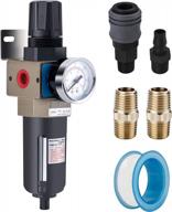 nanpu 1/2" npt compressed air filter regulator, 5 micron brass element, 0-150 psi gauge, manual drain, metal bracket logo