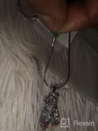 img 1 attached to Silver-Plated Pink Crystal Ballet Slipper Necklace By Spinningdaisy review by Craig Waters