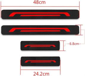 img 3 attached to For Toyota Aygo Avensis Camry C-HR Corolla Car Door Sill Sticker Carbon Fibre Reflective Sticker Car Door Sill Decoration Scuff Plate Sticker Set Scratch Protector 4Pcs Red