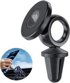 img 4 attached to Kinzel Magnetic Phone Holder for Car Vent - Car Phone Mount with Freely Rotatable USB 📱 Cable, Universal Cell Phone Stand - Magnetic Car Phone Mount Compatible with iPhone, Samsung, and All Smartphones