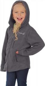 img 2 attached to Флисовая куртка с капюшоном на молнии для малышей для мальчиков и девочек: уютная детская верхняя одежда Snonook!