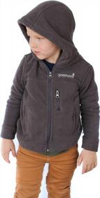 img 3 attached to Флисовая куртка с капюшоном на молнии для малышей для мальчиков и девочек: уютная детская верхняя одежда Snonook!