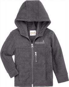 img 4 attached to Флисовая куртка с капюшоном на молнии для малышей для мальчиков и девочек: уютная детская верхняя одежда Snonook!