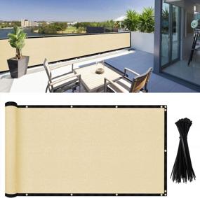 img 4 attached to Protect Your Balcony Privacy With DearHouse 3.5Ft X16.5Ft Balcony Screen Cover + 35 Pc Cable Ties
