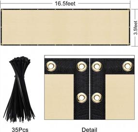 img 3 attached to Protect Your Balcony Privacy With DearHouse 3.5Ft X16.5Ft Balcony Screen Cover + 35 Pc Cable Ties