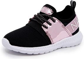 img 4 attached to Nautica Sneaker Comfortable Shoes Kappil Girls Rainbow Girls' Shoes at Athletic