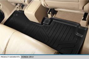 img 1 attached to Custom Fit Floor Mats 2 Row Liner Set in Black for Honda CR-V 2007-2011 by SMARTLINER