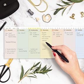 img 3 attached to Rainbow Weekly Calendar Planner Notepad - Get Organized With Oriday'S Daily & Weekly Planning Pads!
