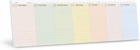 img 4 attached to Rainbow Weekly Calendar Planner Notepad - Get Organized With Oriday'S Daily & Weekly Planning Pads!