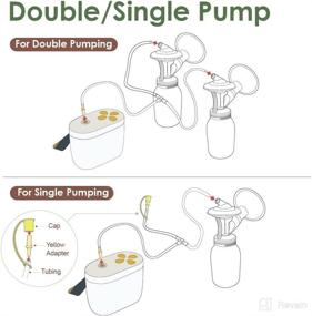 img 2 attached to 🍼 Maymom MyFit Flange Set 19mm: Compatible with Medela New Pump in Style Maxflow Breast Pump – Replace Medela PersonalFit Flex