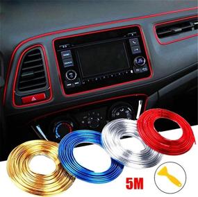 img 4 attached to WICHEMI 3D Car Styling Molding Strip in Blue - 5 Meters DIY Automobile Interior and Exterior Decoration