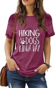 img 2 attached to Cute Dog Mom Shirt: Hiking & Dogs Kinda Day! Funny Paw Graphic Tee - Perfect Dog Lover Gift!