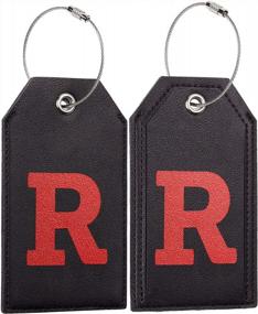 img 2 attached to Leather Luggage Tag Set - Casmonal Initial Travel Bag Tags Fully Bendable (1 Pcs)