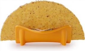 img 1 attached to Prepara Dishwasher Safe Single Taco Holder Tray, Yellow