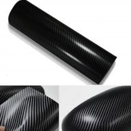 transform your ride with diyah 4d black carbon fiber vinyl wrap - air release, anti-wrinkle, 120" x 60 logo