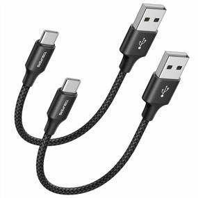 img 4 attached to [ 10ft/6.6ft/3ft, 3-Pack ] Fast Charging USB C Cable USB A to C Type Charger Cord Nylon Braided Compatible with Samsung Galaxy Note 20 Ultra 5G 10 9 S20 S10 S10e S9 Plus Z Flip A10e A20 LG V40 V30 K51