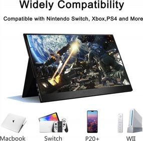 img 3 attached to 🖥️ CNBANAN 15.6" Portable Monitor USB-C&HDMI Laptop Screen, 1080P IPS, Speaker, Ultra Slim Travel Monitor, Desktop for Laptop Mac Phone Xbox, Glossy Screen, 60Hz, Photo Video Editing Monitor, P15, HD, HDMI