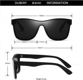 img 1 attached to DUBERY Fashion Polarized Sunglasses For Women Men 100% UV Protection Trendy Siamese Lens Shades D8030