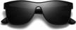 dubery fashion polarized sunglasses for women men 100% uv protection trendy siamese lens shades d8030 logo