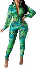 img 4 attached to Women'S Floral Print Tracksuits Outfits: YouSexy 2 Piece Legging Pant Sets