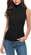 women's fitted underscrubs layer tee tops - long sleeve/sleeveless mock turtleneck stretch логотип