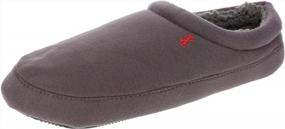 img 4 attached to IZOD Men'S Fleece-Lined Jersey Sport Clog Slipper In Navy/Grey/Black, Sizes MD To XXL (Men'S 8 To 13)